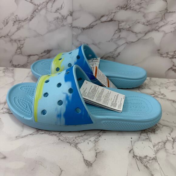 Crocs Slides Sandals Slipper Artic Blue Green Unisex Men\'s Size 11 NEW #M438 main image 8